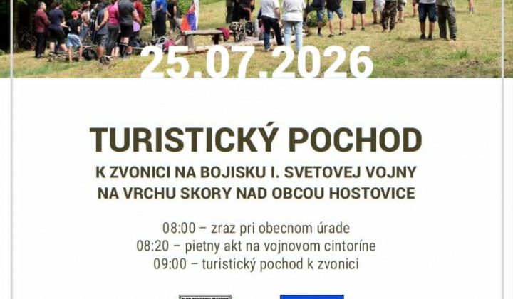 Fotka - Pozvánka na Turistický pochod k zvonici dňa 25.07.2026